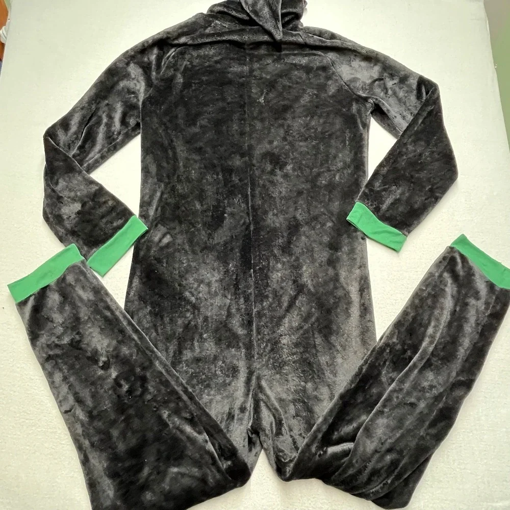 Harry Potter Robe Pajamas Hooded Plush‎ Black Green L XL